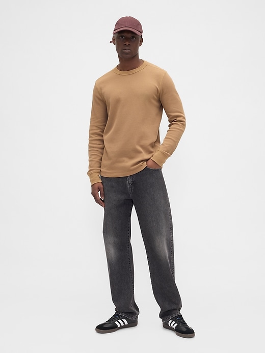 Image number 3 showing, Waffle-Knit Crewneck T-Shirt