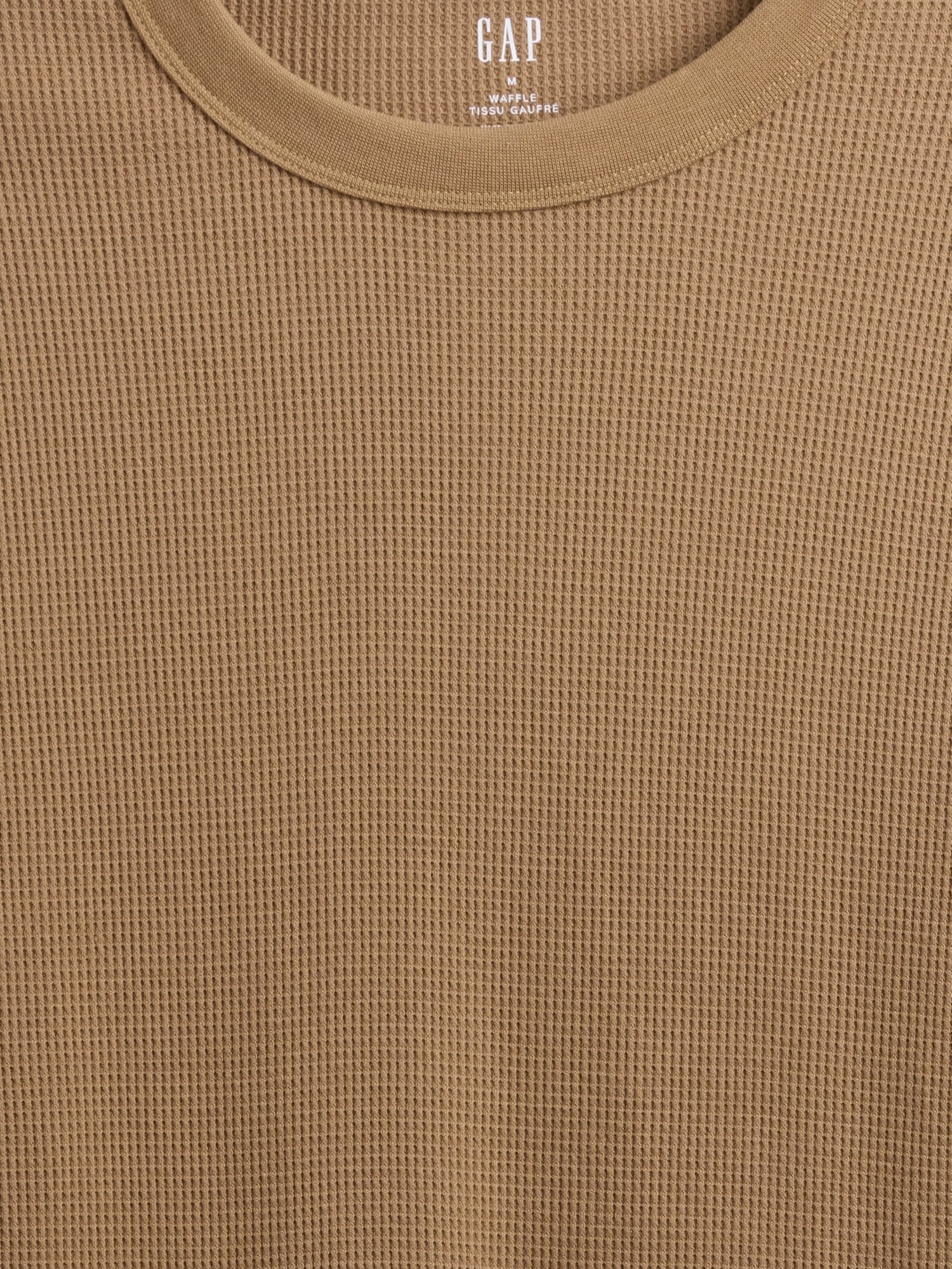 Gap Factory Waffle-knit Crewneck T-shirt In Brown