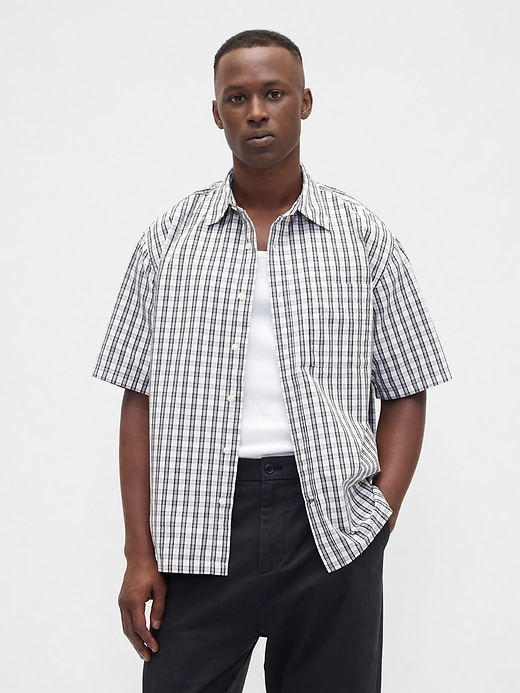 Image number 1 showing, Poplin Shirt in Boxy Fit