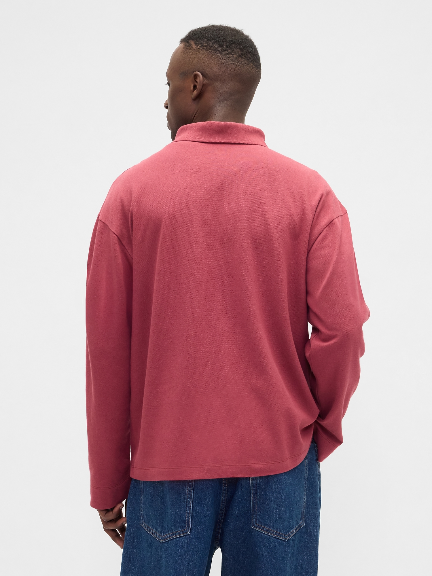 Gap Factory Boxy Stretch Pique Polo Shirt Shirt In Brown