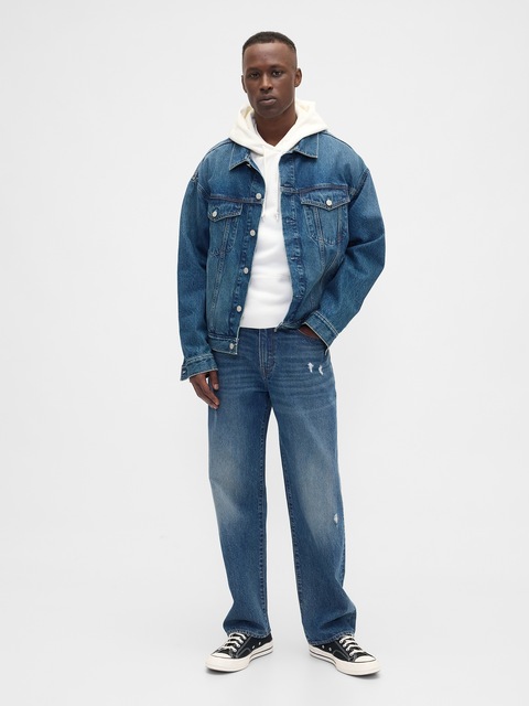 Distressed Relaxed Jeans