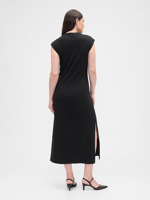 Image number 5 showing, Modern Ribbed Mockneck Midi Dress
