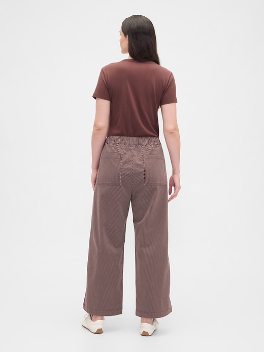 Image number 6 showing, High Rise Easy Stripe Wide-Leg Khakis