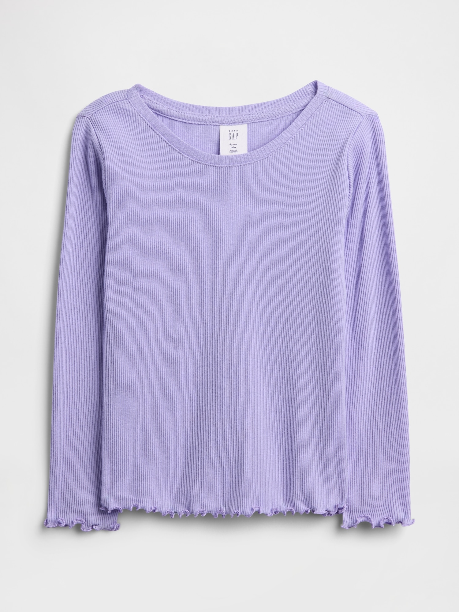 babyGap Ribbed Crewneck T-Shirt - Warm Purple Violet