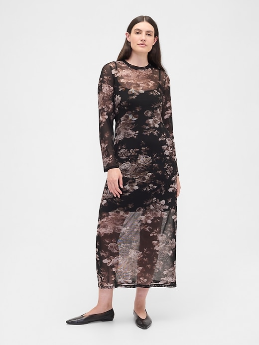 Image number 4 showing, Print Mesh Maxi Dress