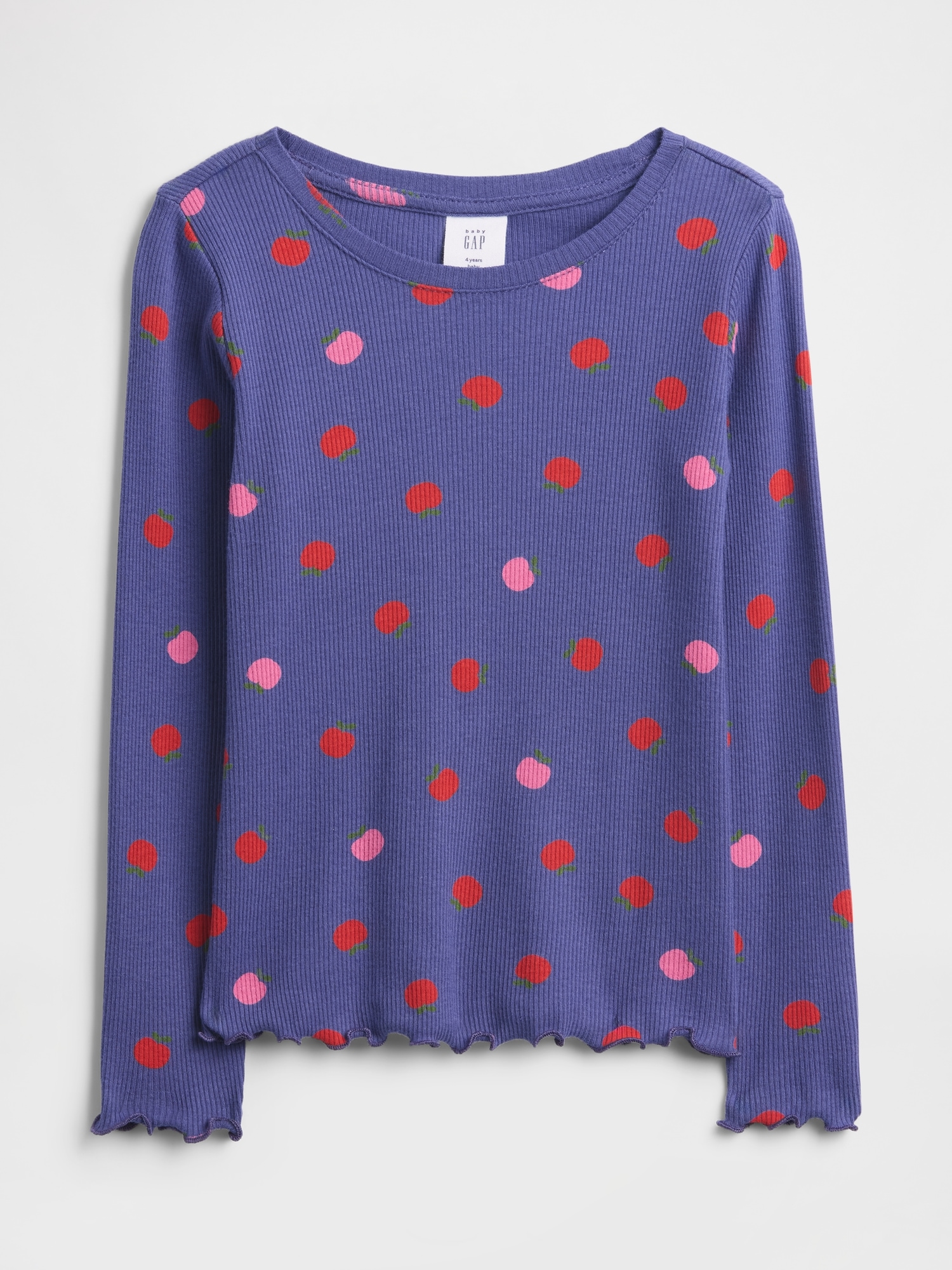 babyGap Ribbed Crewneck T-Shirt - Skipper Blue Polka Dots