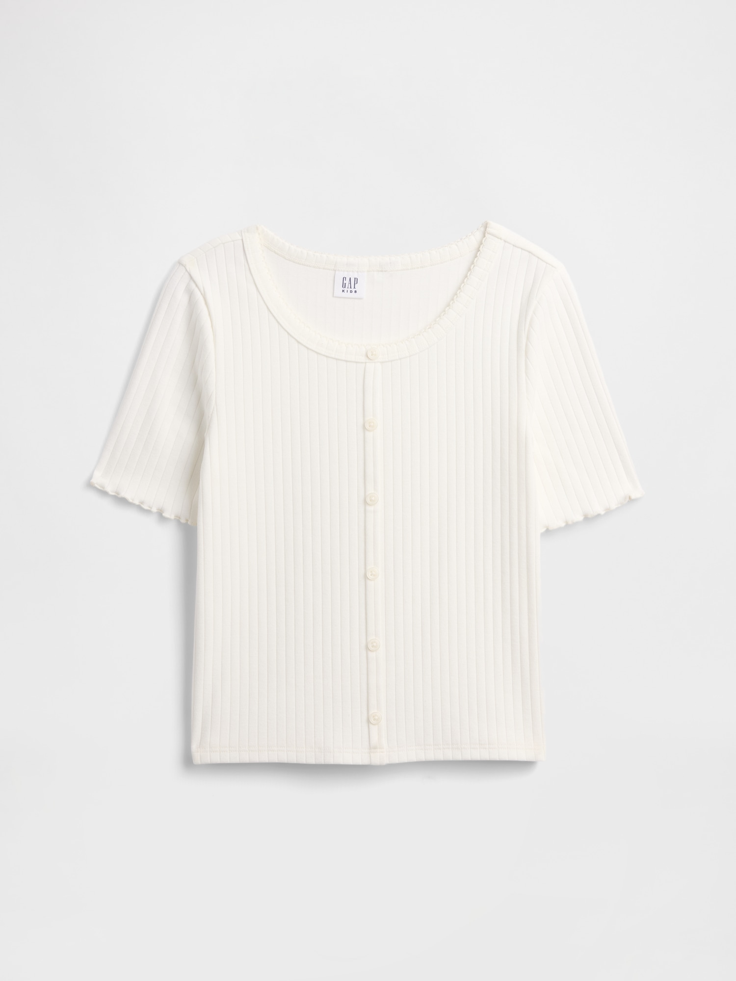 Kids Ribbed Top - New Off White