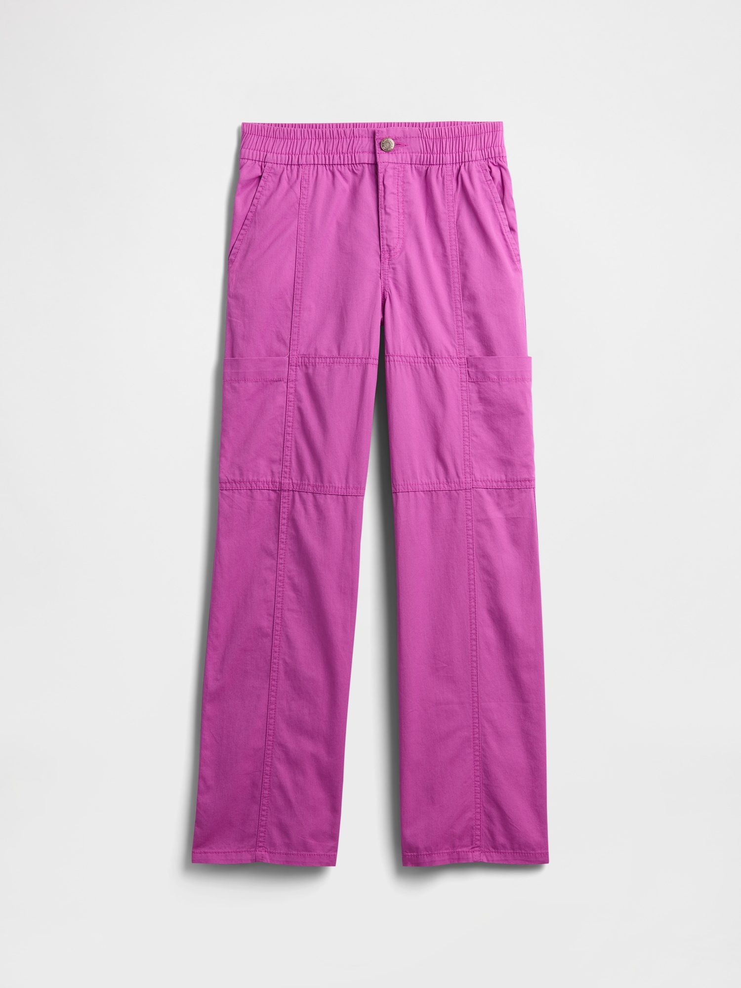Kids Twill Loose Cargo Pants - Budding Purple Lilac