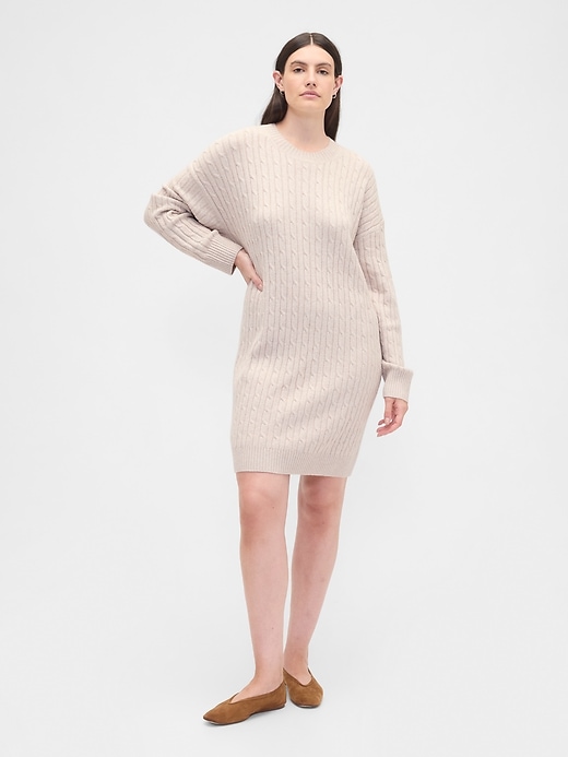 Image number 4 showing, CashSoft Relaxed Crewneck Sweater Mini Dress