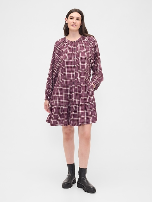 Image number 4 showing, Relaxed Flannel Shirtdress