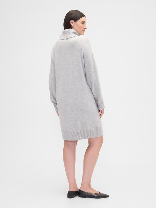 Image number 5 showing, CashSoft Relaxed Turtleneck Sweater Mini Dress