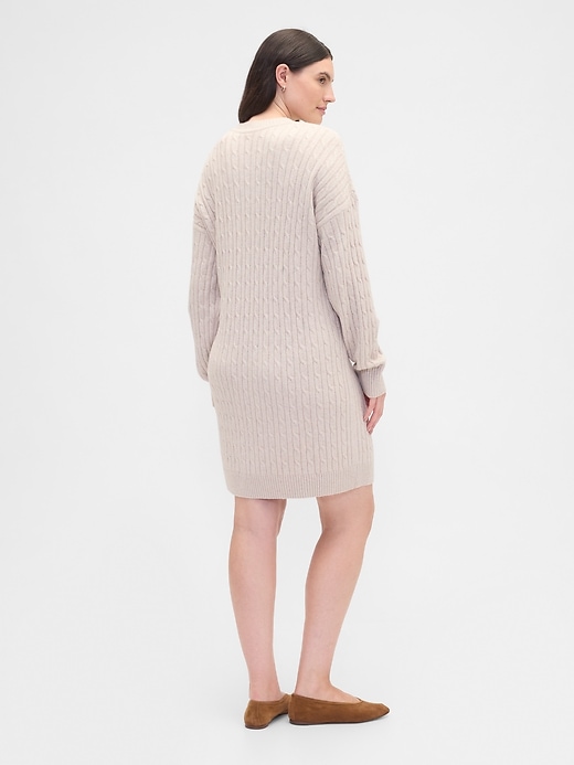 Image number 5 showing, CashSoft Relaxed Crewneck Sweater Mini Dress
