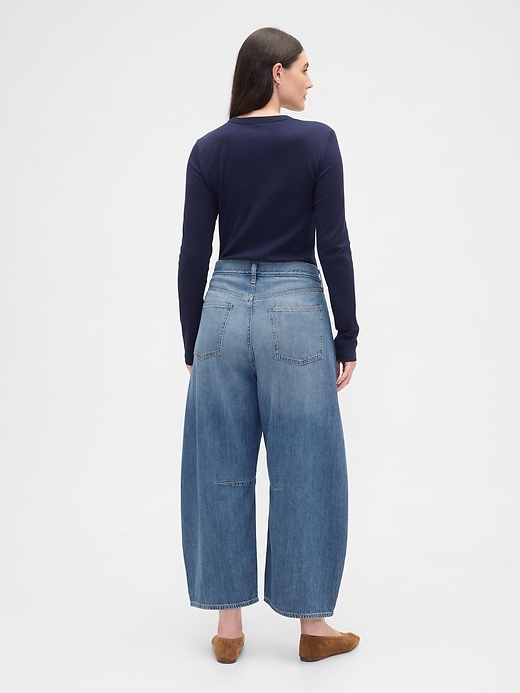 Image number 6 showing, High Rise Horseshoe Crop Jeans