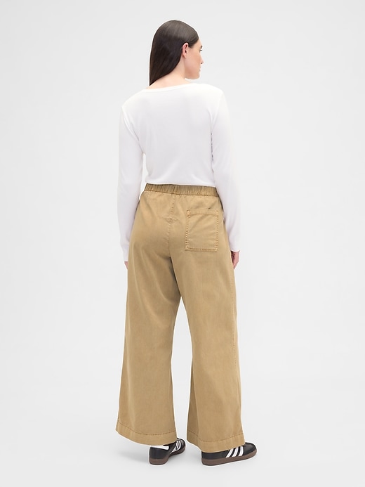 Image number 6 showing, High Rise Pleated Relaxed Wide-Leg Khakis