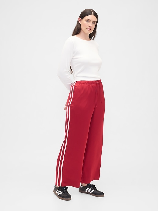 Image number 5 showing, Relaxed Straight-Leg Stripe Satin Pants