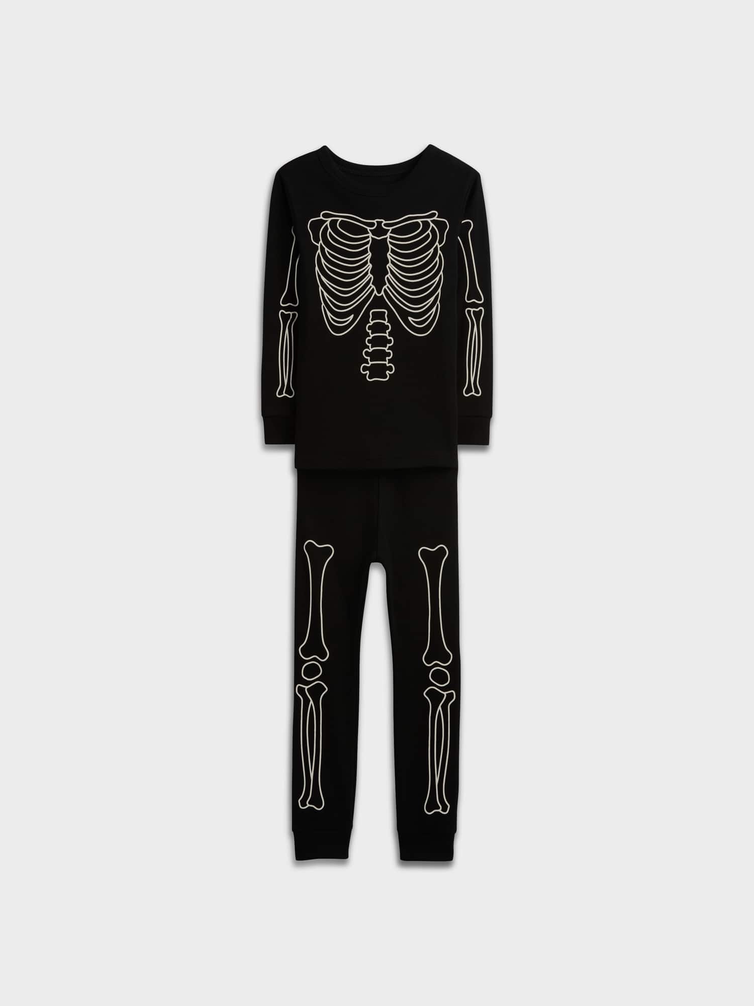 Kids & babyGap 100% Organic Cotton Glow-in-the-Dark PJ Set - Black