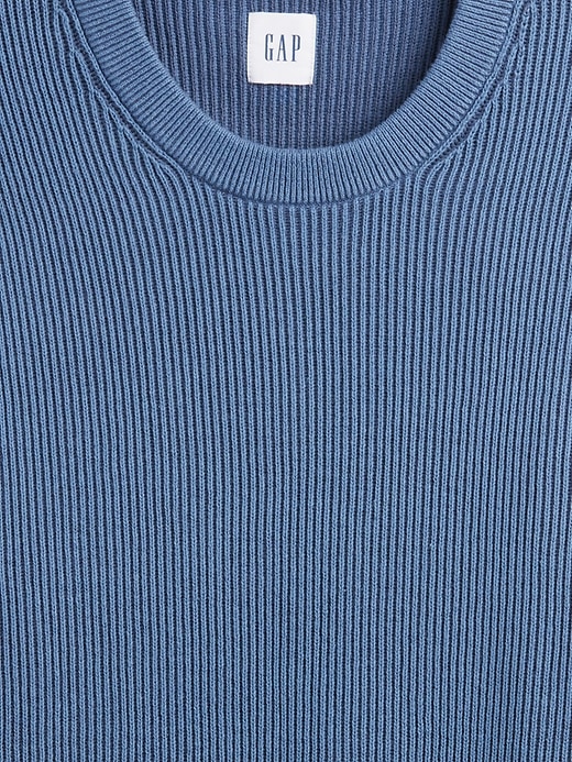 Image number 4 showing, Oversized Fisherman-Stitch Crewneck Sweater