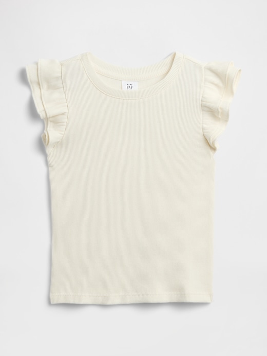 Image number 1 showing, babyGap Ribbed Flutter Sleeve T-Shirt