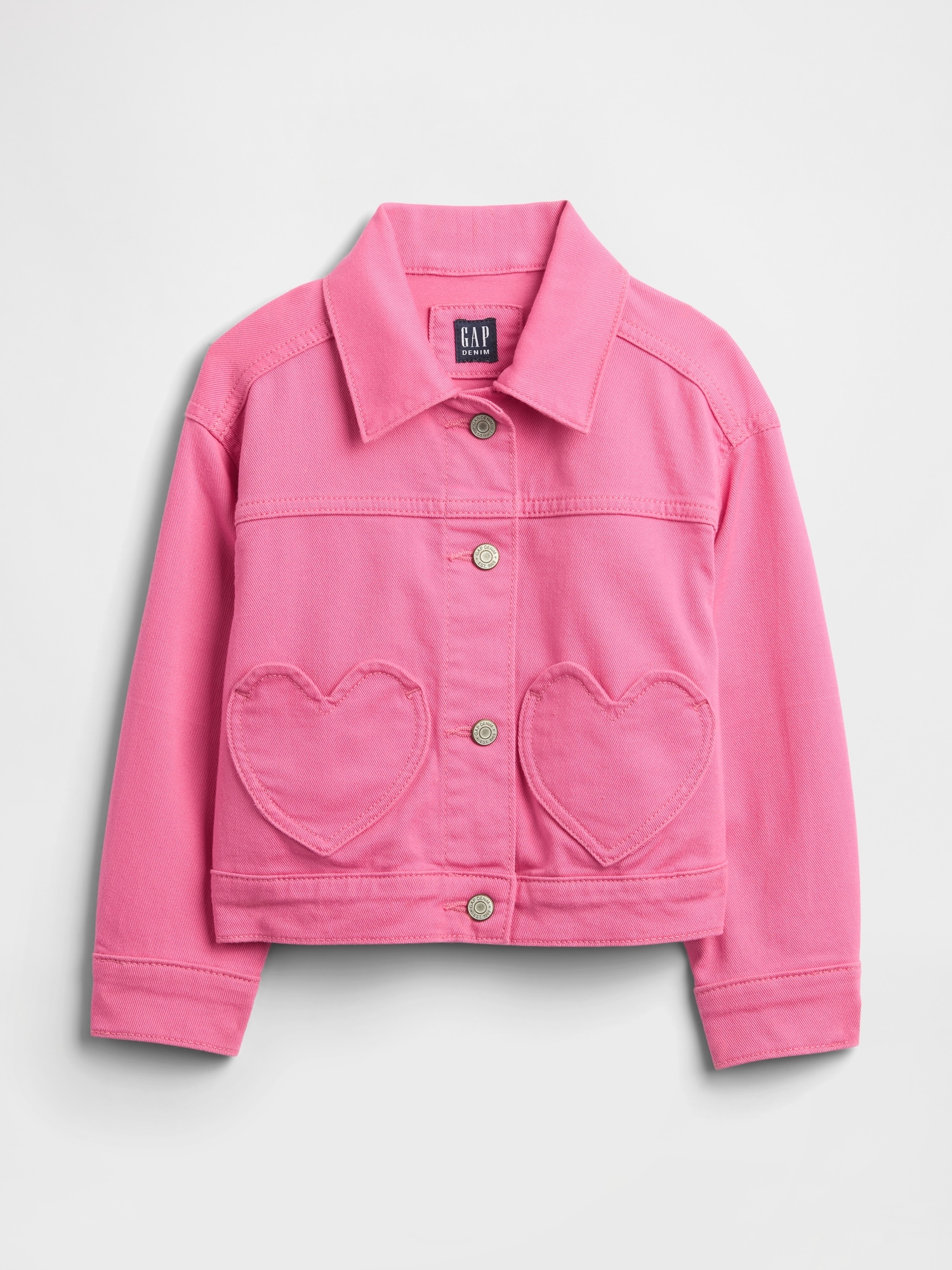 babyGap Heart Denim Jacket - Love Letter Pink