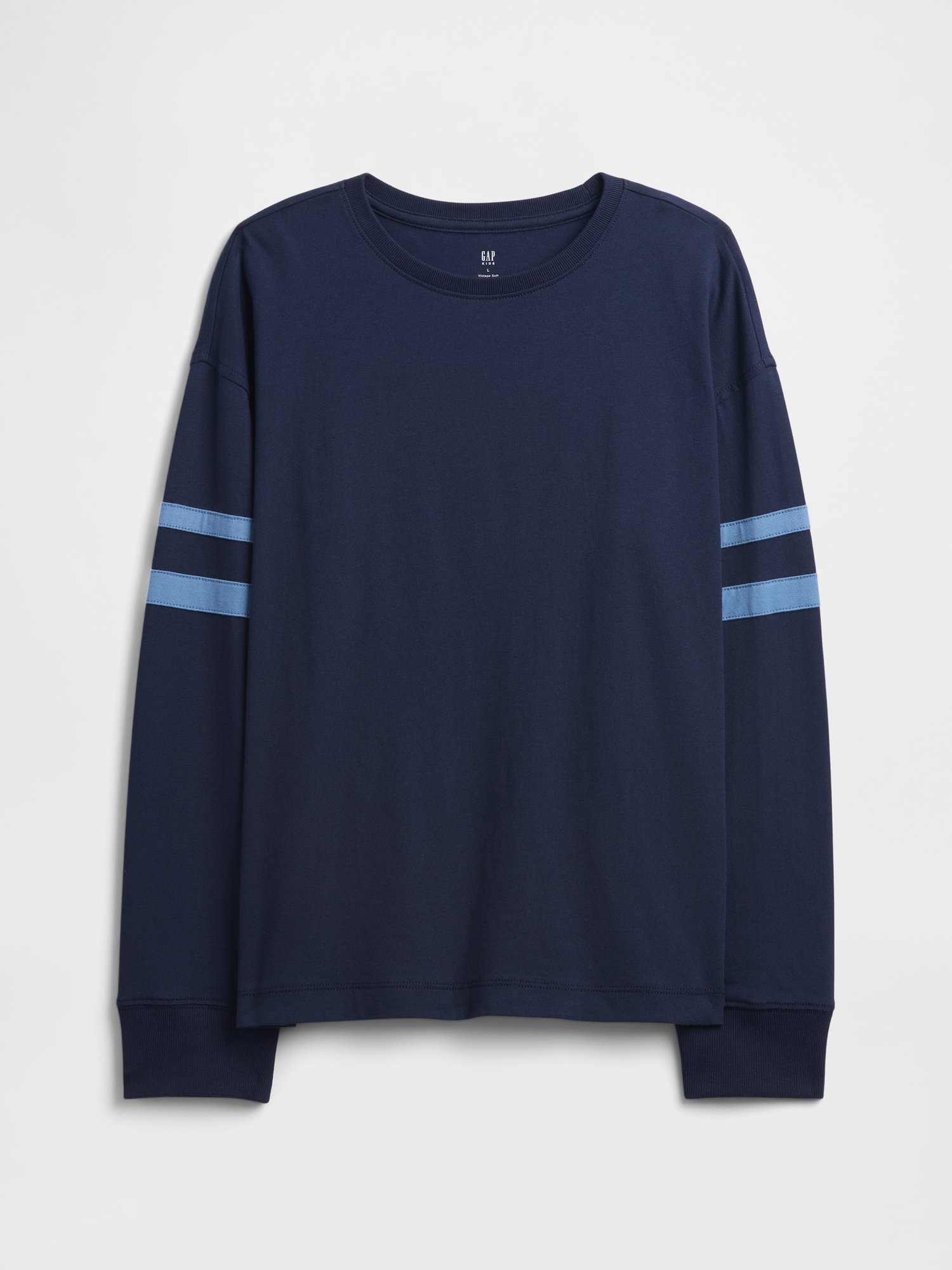 Kids Vintage Soft Relaxed Varsity T-Shirt - Navy Uniform