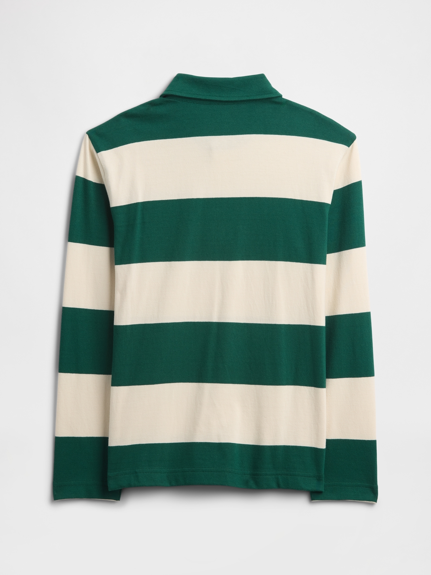 Gap Factory Kids Relaxed Stripe Rugby Polo Shirt Shirt In Green