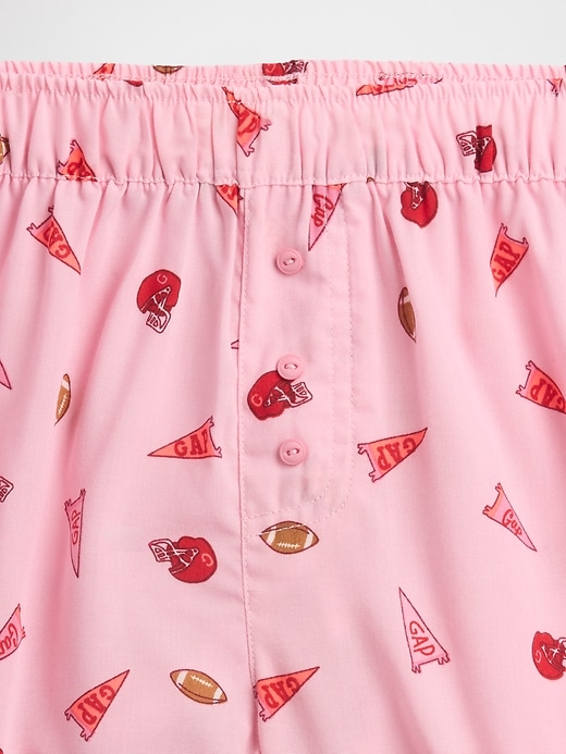 Image number 3 showing, Kids Pull-On Poplin PJ Shorts