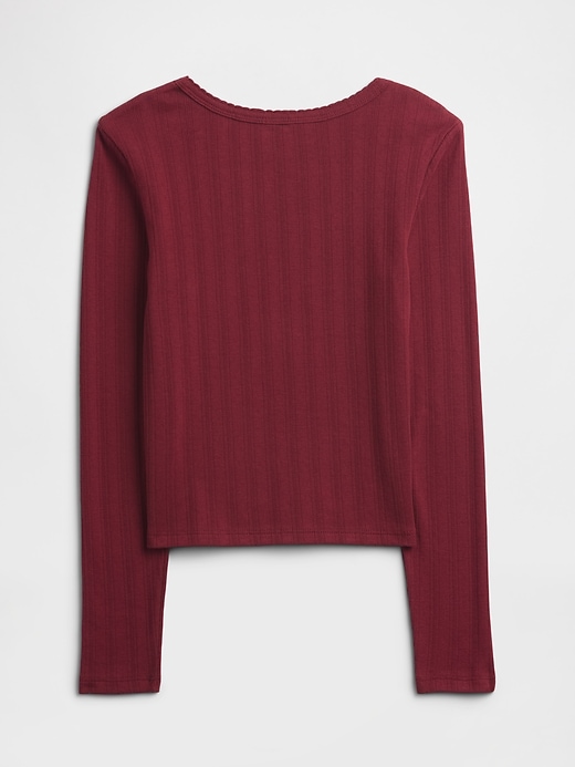 Image number 2 showing, Kids Ribbed Pointelle T-Shirt