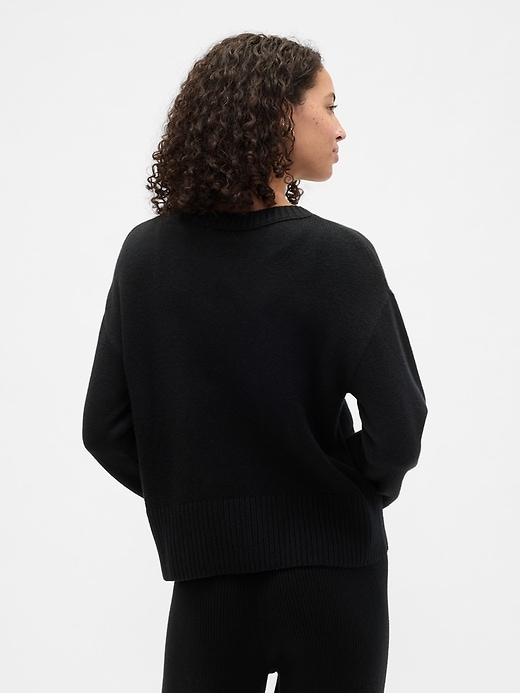 Image number 2 showing, CashSoft Relaxed Crewneck Sweater