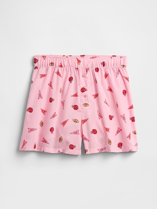 Image number 1 showing, Kids Pull-On Poplin PJ Shorts