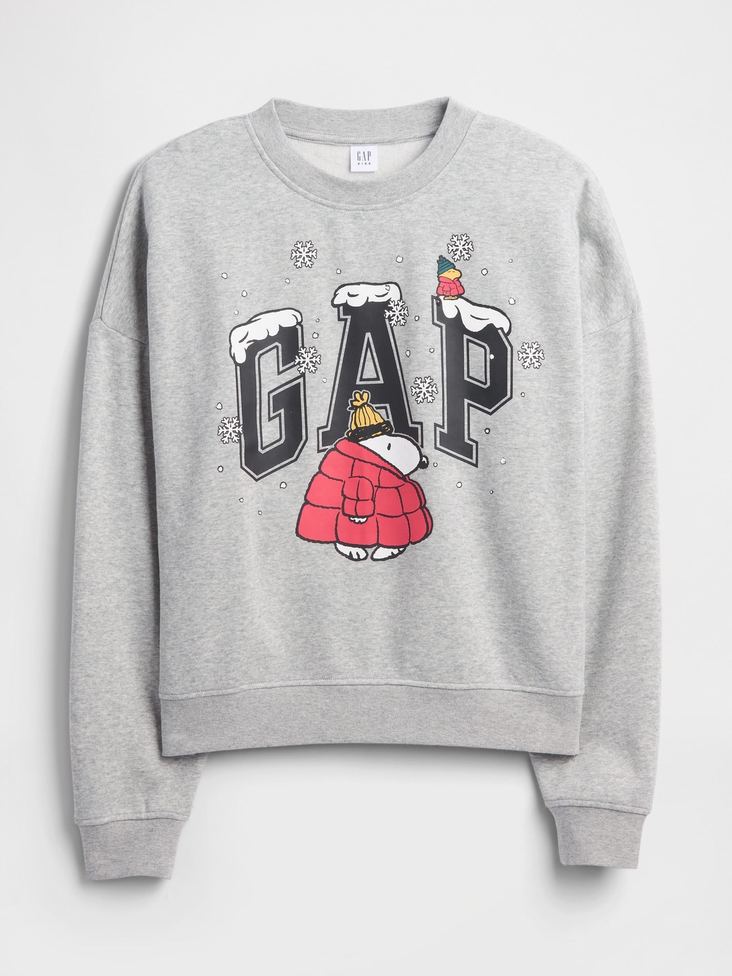 Gap Factory Peanuts Oversized Gap Logo Sweatshirt In Gray