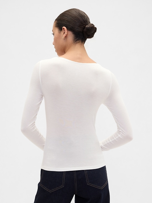 Image number 2 showing, Twist Boatneck Top