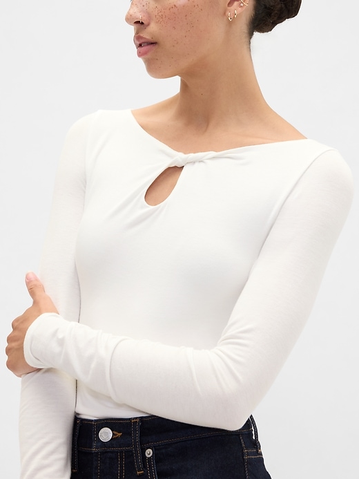 Image number 4 showing, Twist Boatneck Top