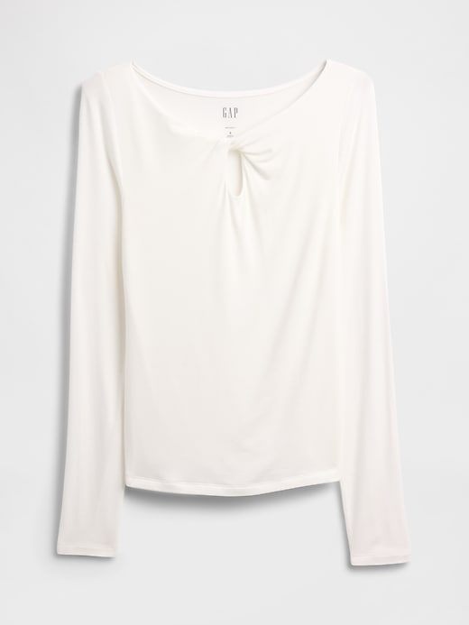 Image number 5 showing, Twist Boatneck Top