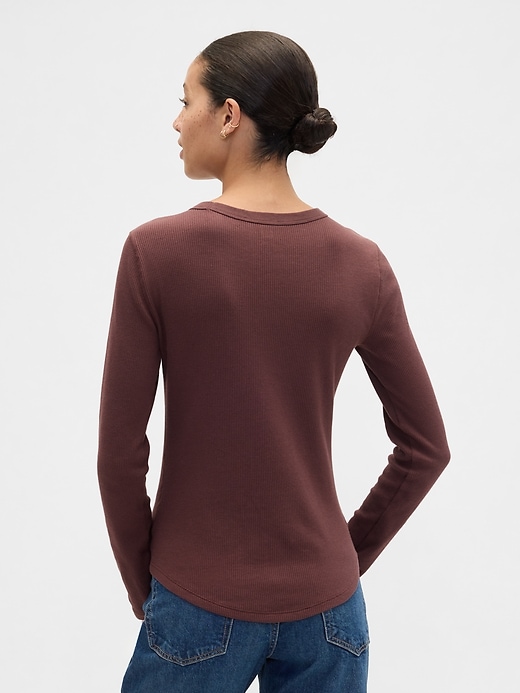 Image number 2 showing, Waffle-Knit Crewneck T-Shirt