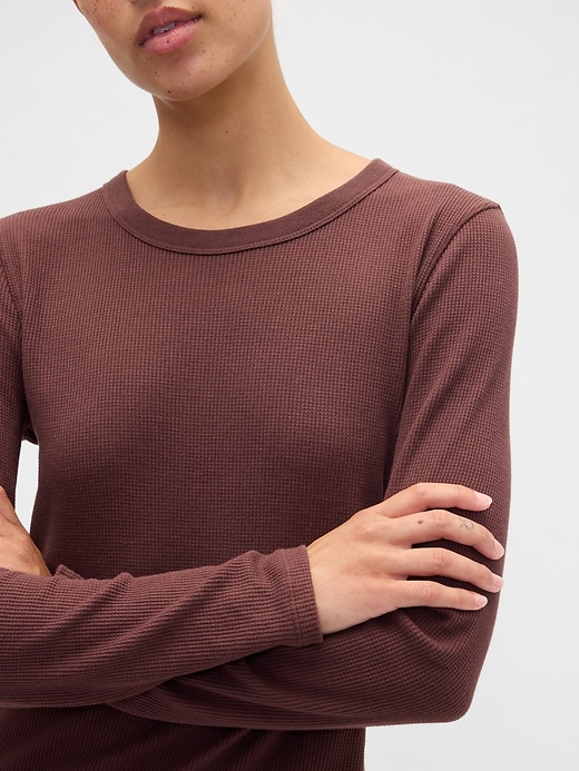 Image number 4 showing, Waffle-Knit Crewneck T-Shirt