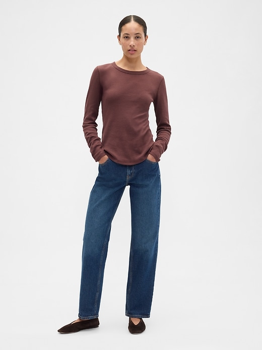 Image number 3 showing, Waffle-Knit Crewneck T-Shirt