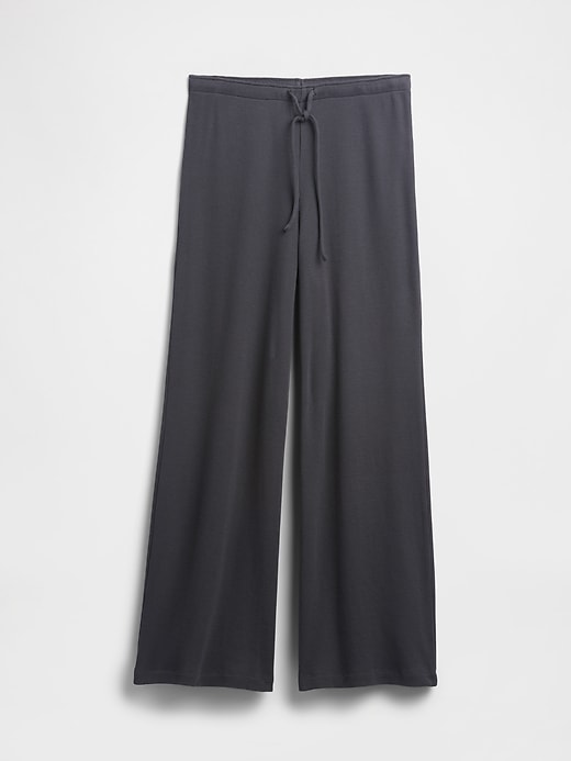 Image number 4 showing, Waffle-Knit Wide-Leg PJ Pants