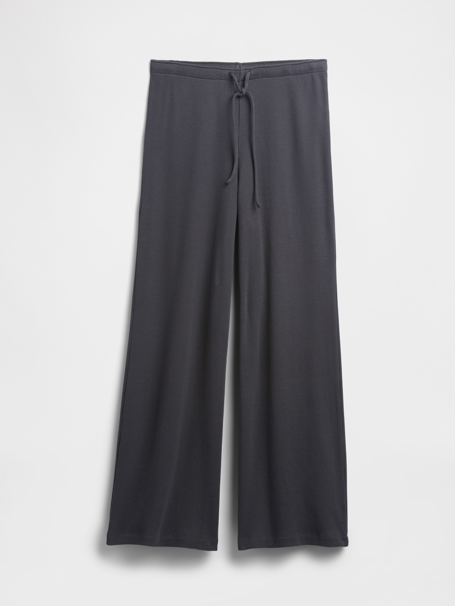 Gap Factory Waffle-knit Wide-leg Pj Pants In Gray