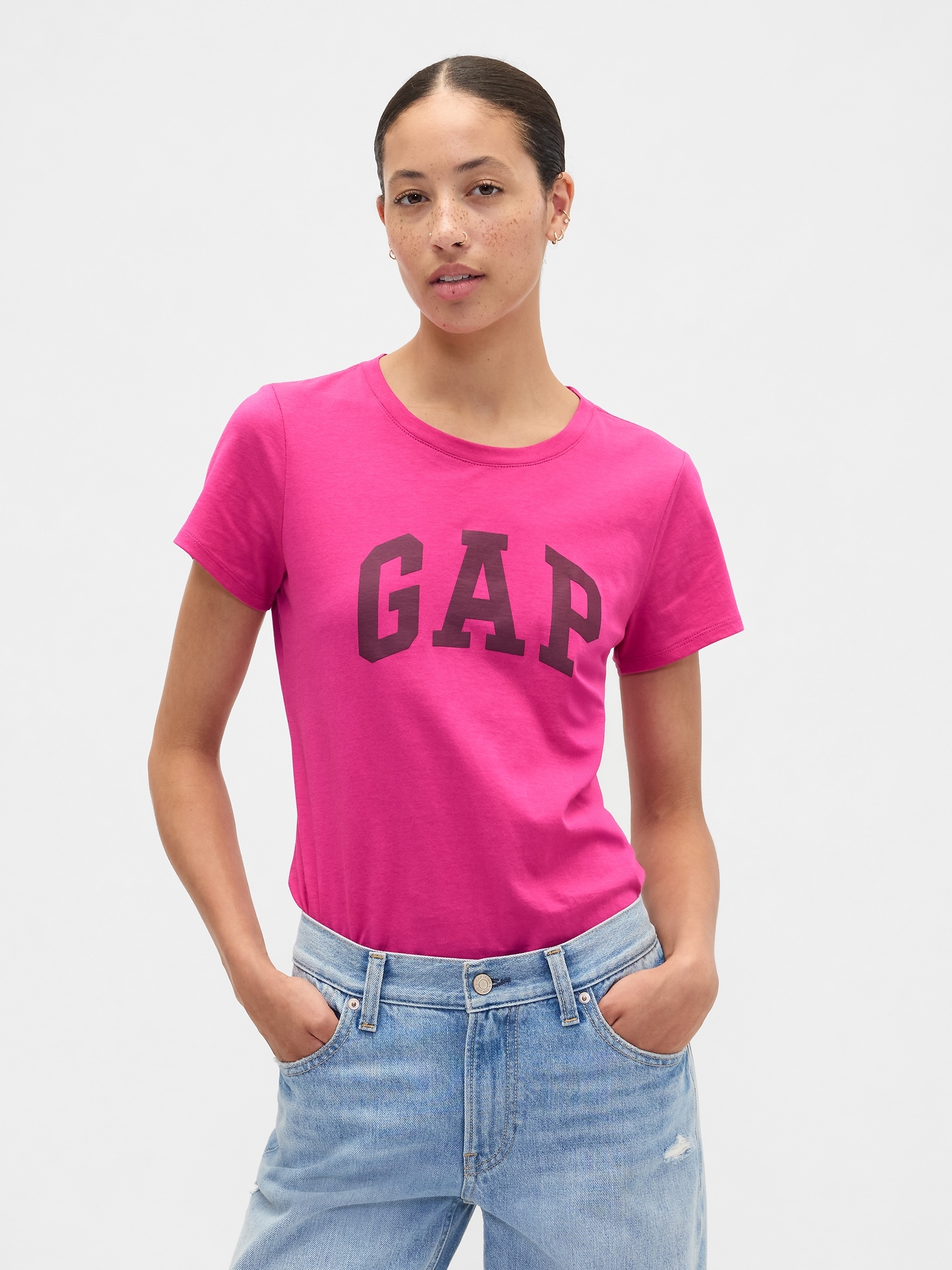 Gap Logo T-Shirt - Bright Fuchsia Pink