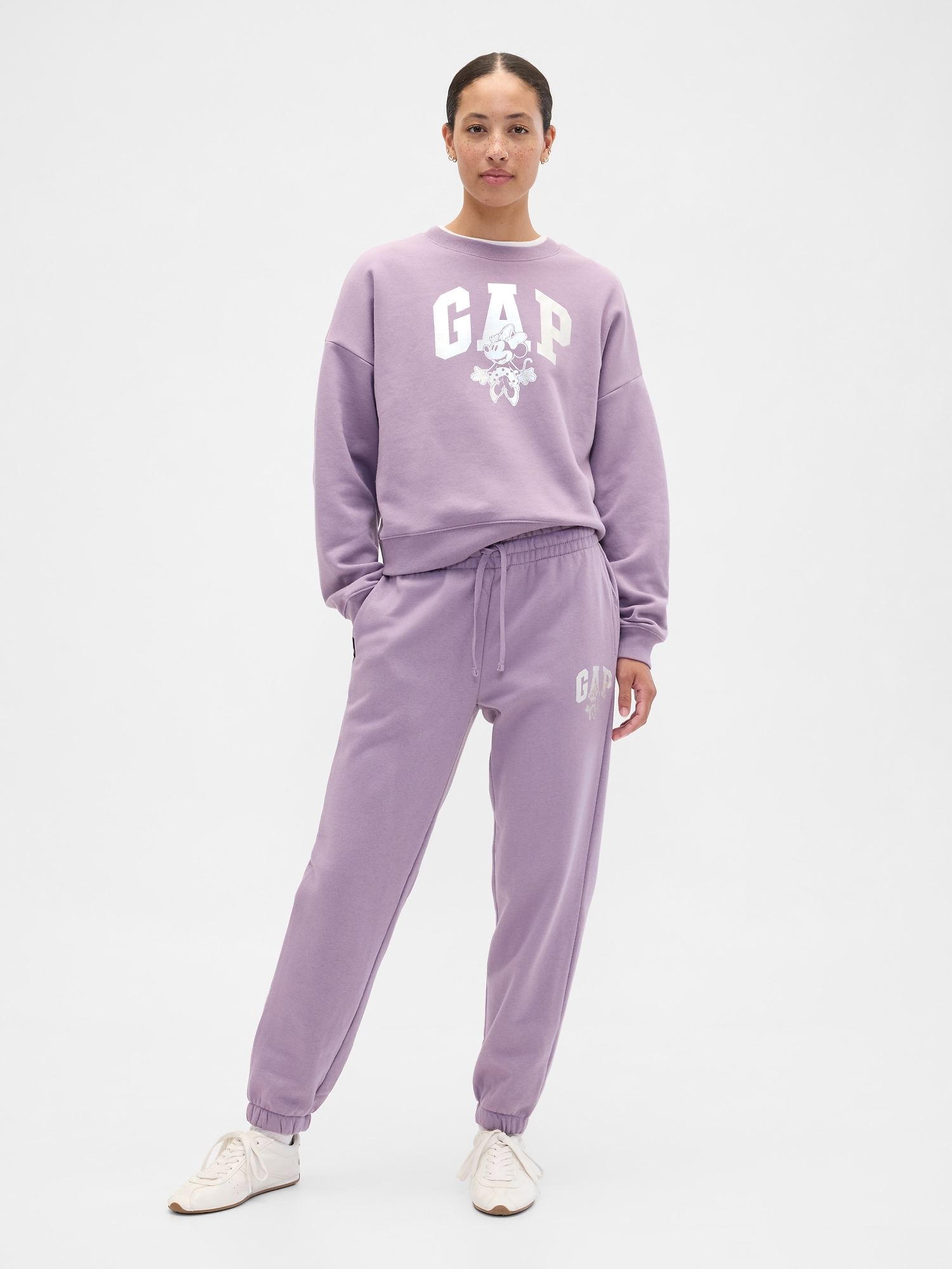 Gap × Disney Minnie Mouse Logo Joggers - Disney Family Amethyst
