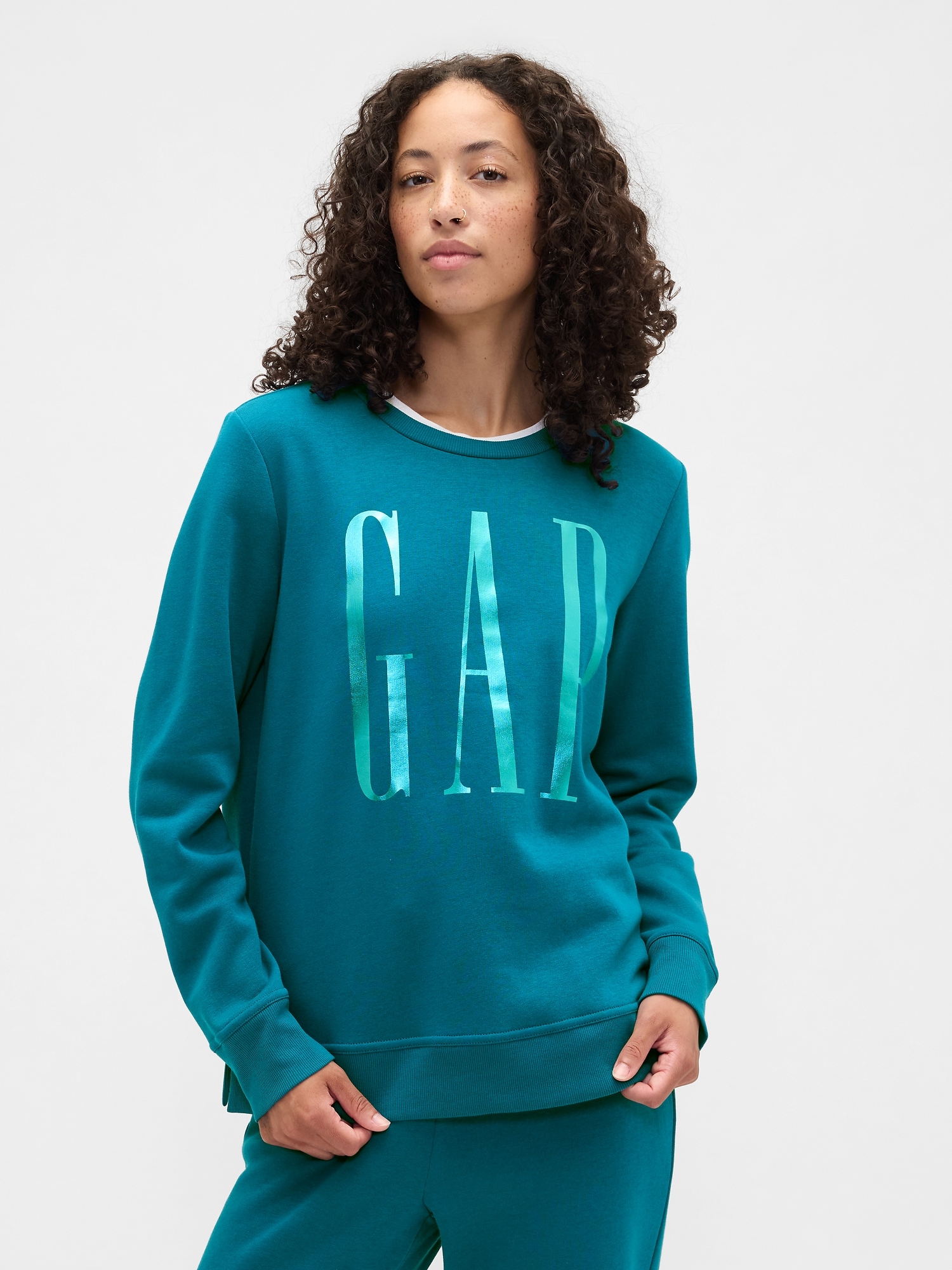 Relaxed Gap Logo Sweatshirt - Deep Water Teal