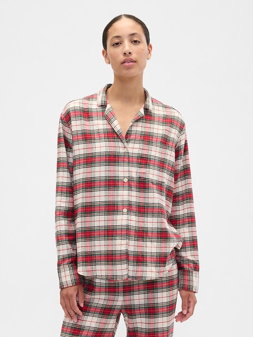 Image number 1 showing, Relaxed Flannel Sleep Shirt