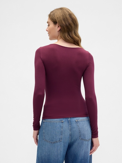 Image number 2 showing, Twist Boatneck Top