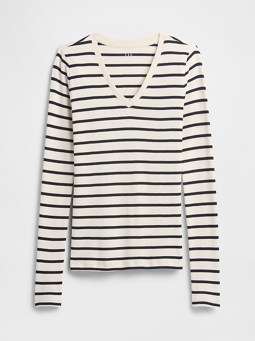 Image number 5 showing, Stripe V-Neck T-Shirt