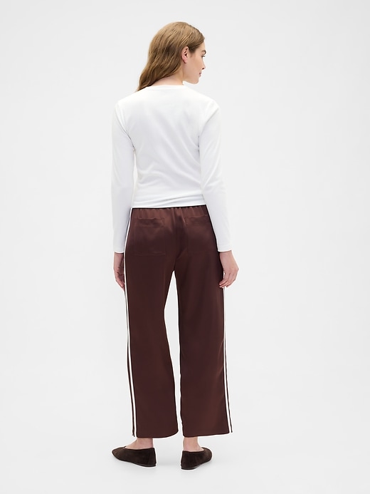 Image number 4 showing, Relaxed Straight-Leg Stripe Satin Pants