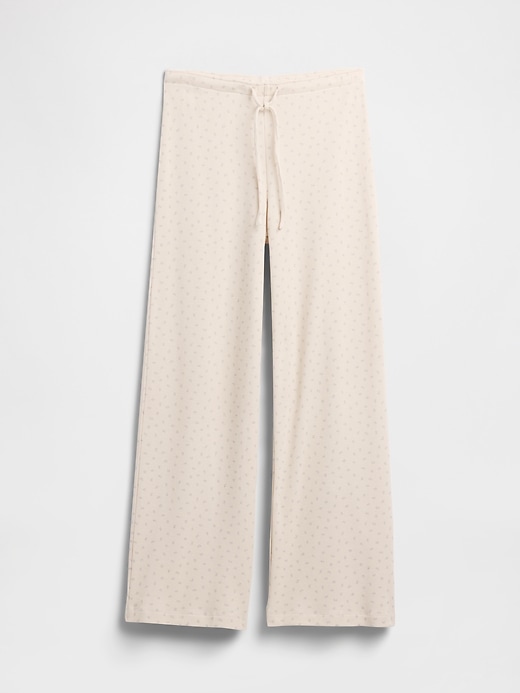 Image number 4 showing, Waffle-Knit Wide-Leg PJ Pants