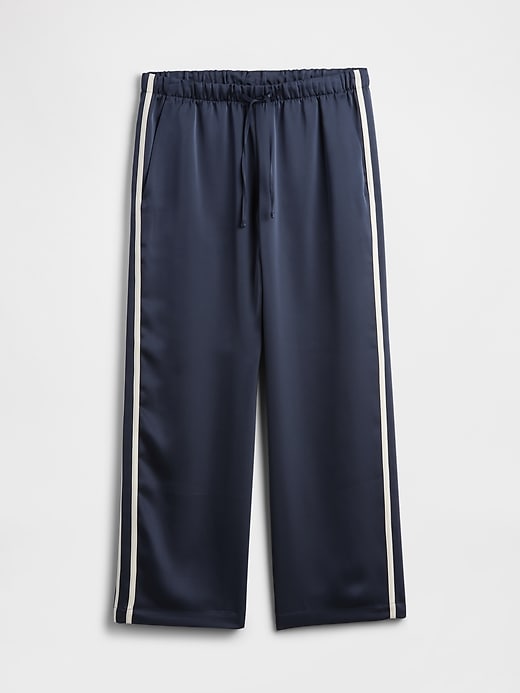 Image number 7 showing, Relaxed Straight-Leg Stripe Satin Pants