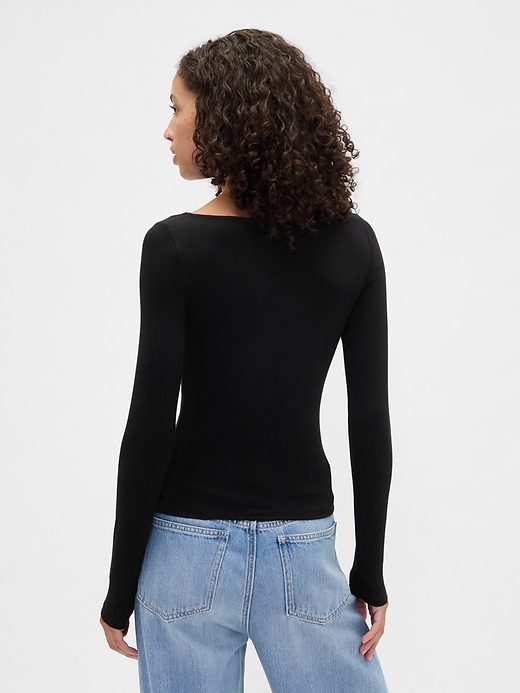 Image number 2 showing, Twist Boatneck Top