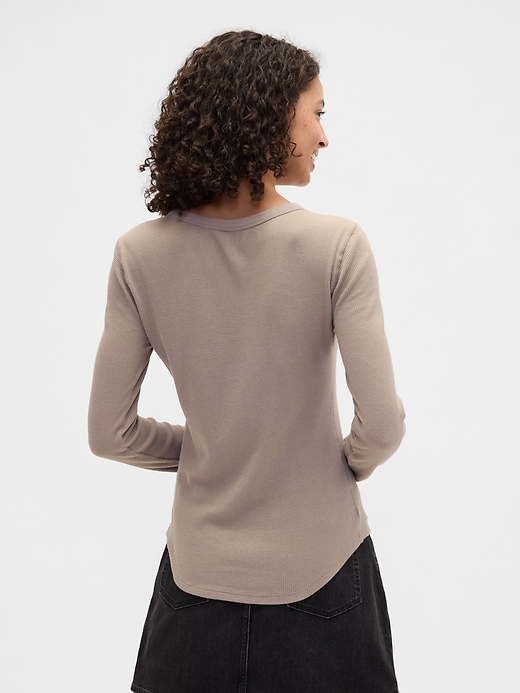 Image number 2 showing, Waffle-Knit Crewneck T-Shirt