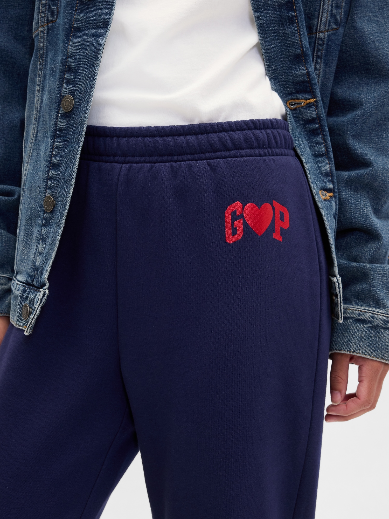 Gap Factory Gap Logo Pull-on Slim Sweatpants In Blue